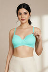 Zivame Padded Non Wired 3/4Th Coverage T-Shirt Bra - Aruba Blue — thumbnail 5